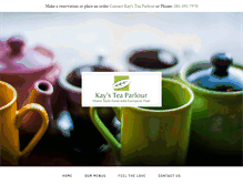 Tablet Screenshot of kaysteaparlour.com